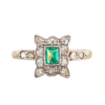 An Antique Emerald Diamond ring