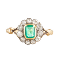 Victorian Emerald & Diamond Ring