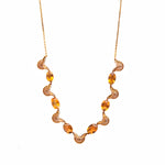 An Italian Gold Citrine Necklace