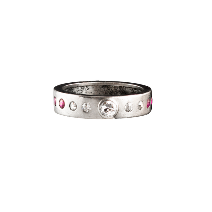 Ruby Diamond Platinum Band