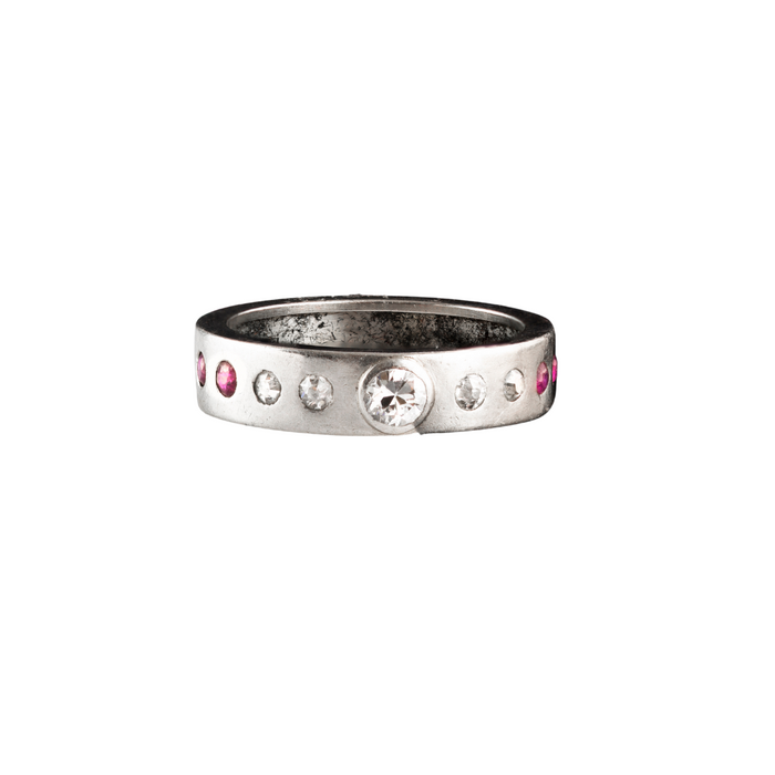 A Ruby Diamond Platinum Band