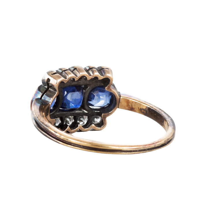 Deco Sapphire Diamond Ring