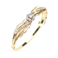 An Antique Gold and Diamond Bangle