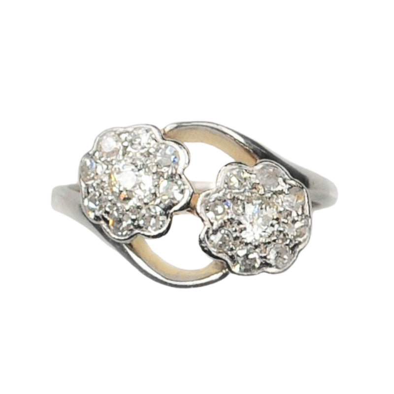 A Double Daisy Diamond Ring