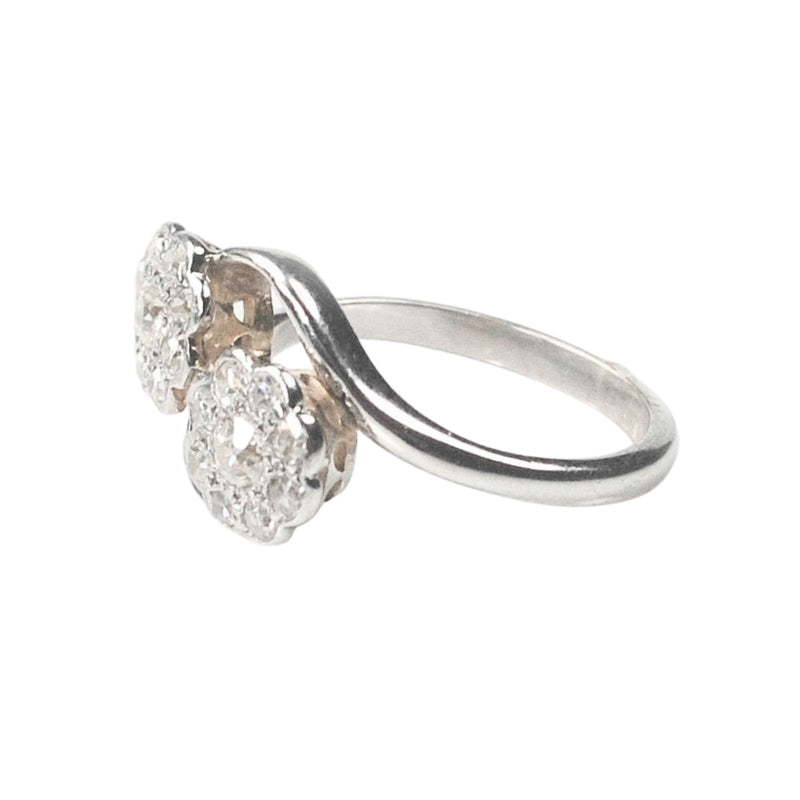 A Double Daisy Diamond Ring