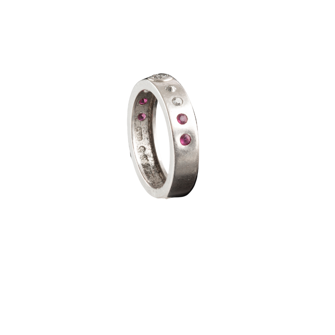 A Ruby Diamond Platinum Band