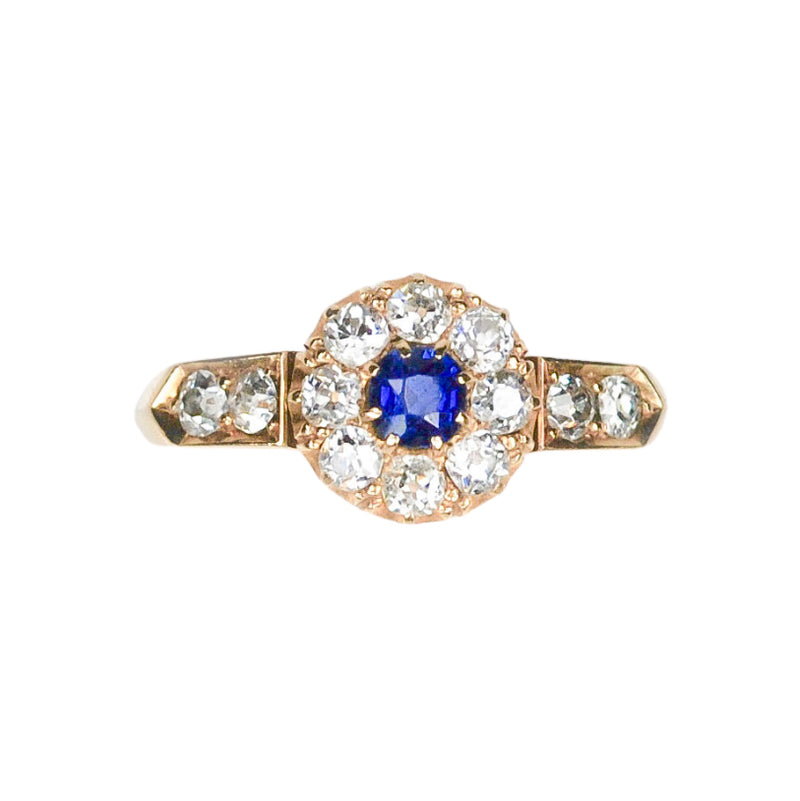 A Sapphire Diamond Gold Ring