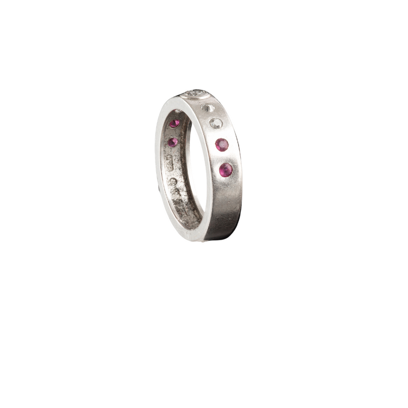 A Ruby and Diamond Platinum band