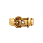 A Gold Diamond Buckle ring