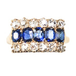 A 1930's Burmese Sapphire & Diamond Ring