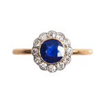 A Sri Lankan Sapphire Diamond Ring