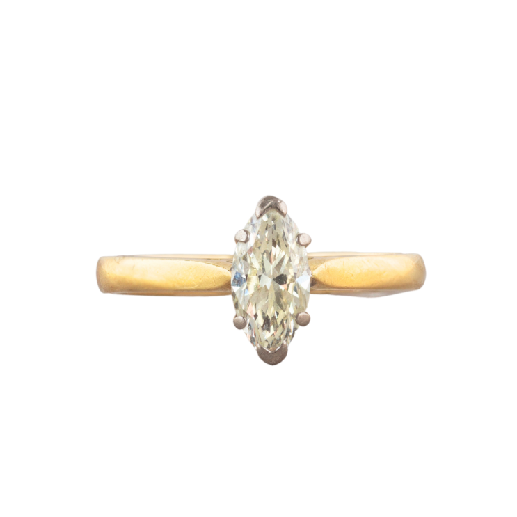 Marquise Diamond Gold Ring