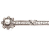 A French Diamond and Pearl Long Brooch