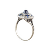 A Deco Sapphire Diamond Platinum Ring