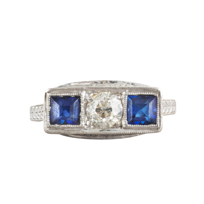 Sapphire Diamond Ring