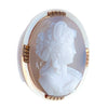A French Gold Agate Cameo Pendant / Brooch