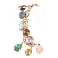 Multi Stone Nine Carat Gold Bracelet