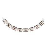 A Silver Wood Panel Bracelet