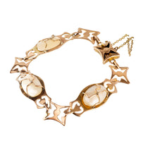An Art Nouveau Mother of Pearl and Gold Bracelet