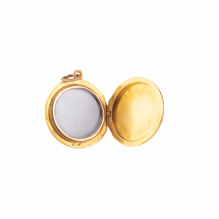 Gold Agate Locket