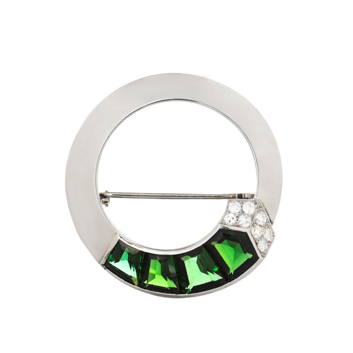 Tourmaline Diamond Brooch by Gübelin