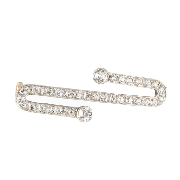 A Deco Diamond Brooch