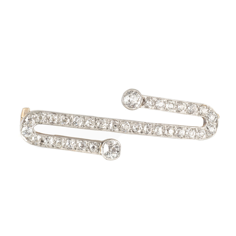 A Deco Diamond Brooch