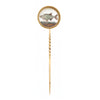 A French Rock Crystal Fish Gold Tie Pin