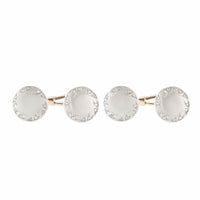 Pair of Platinum Diamond and Gold Cufflinks