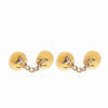 A Pair of Blue Enamel Gold Cufflinks