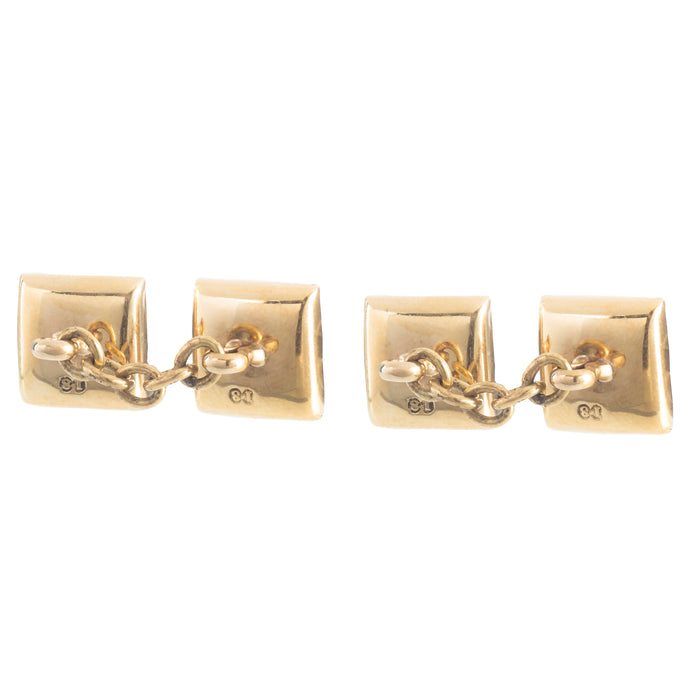 Pair of Square Pearl and Diamond cufflinks