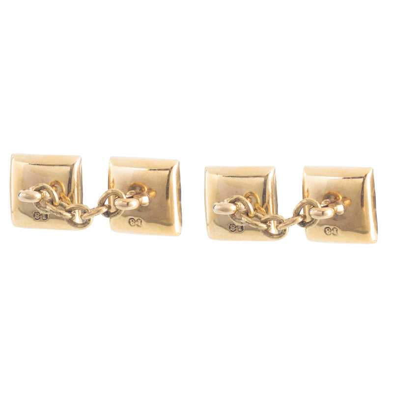 Pair of Square Pearl and Diamond cufflinks