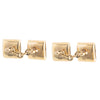 A pair of Square Pearl and Diamond cufflinks