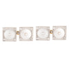 A pair of Square Pearl and Diamond cufflinks