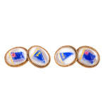 A pair of Naval Flag Cufflinks