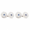 A pair of Rock Crystal Sapphire Cufflinks