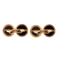 Pair of Deco French Onyx Diamond Cufflinks