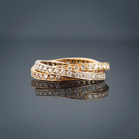 Antique Gold Diamond Russian Wedding Ring