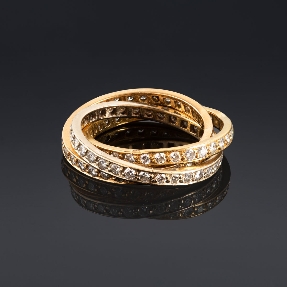 Antique Gold Diamond Russian Wedding Ring