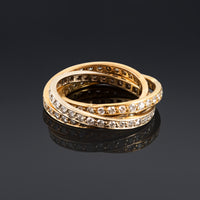 Antique Gold Diamond Russian Wedding Ring