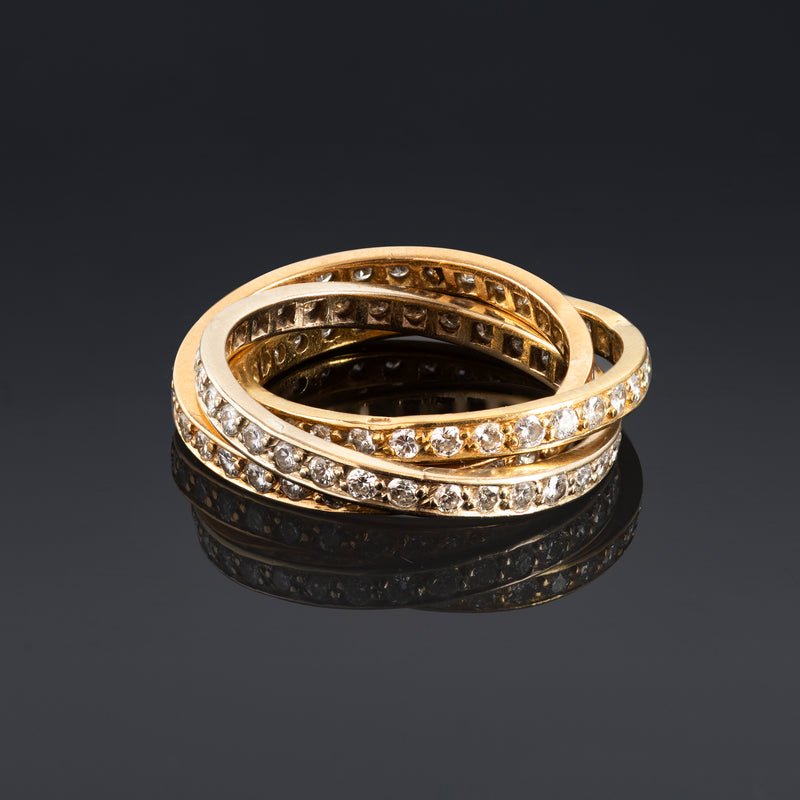 Antique Gold Diamond Russian Wedding Ring