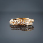 An Antique Gold Diamond Russian Wedding Ring