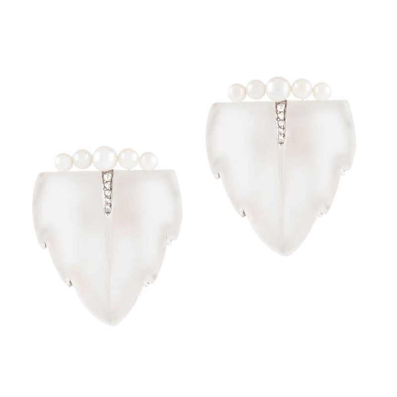Pair of Austrian Rock Crystal Dress Clips