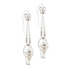 A Pair of Platinum Gold Diamond Pearl Earrings