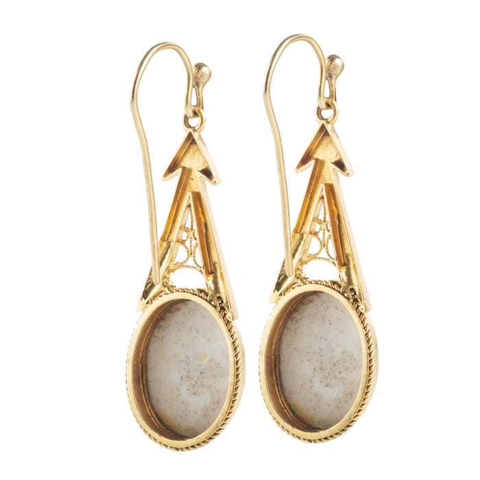 Pair of Cherub Gold Earrings