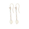 A Pair of Diamond Opal Drop Earrings