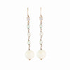 A Pair of Diamond Opal Drop Earrings