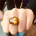 Citrine 14ct Gold ring c.1980s