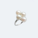 4 Cultured Pearl Platinum Ring