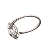 An Aquamarine Diamond Platinum Ring